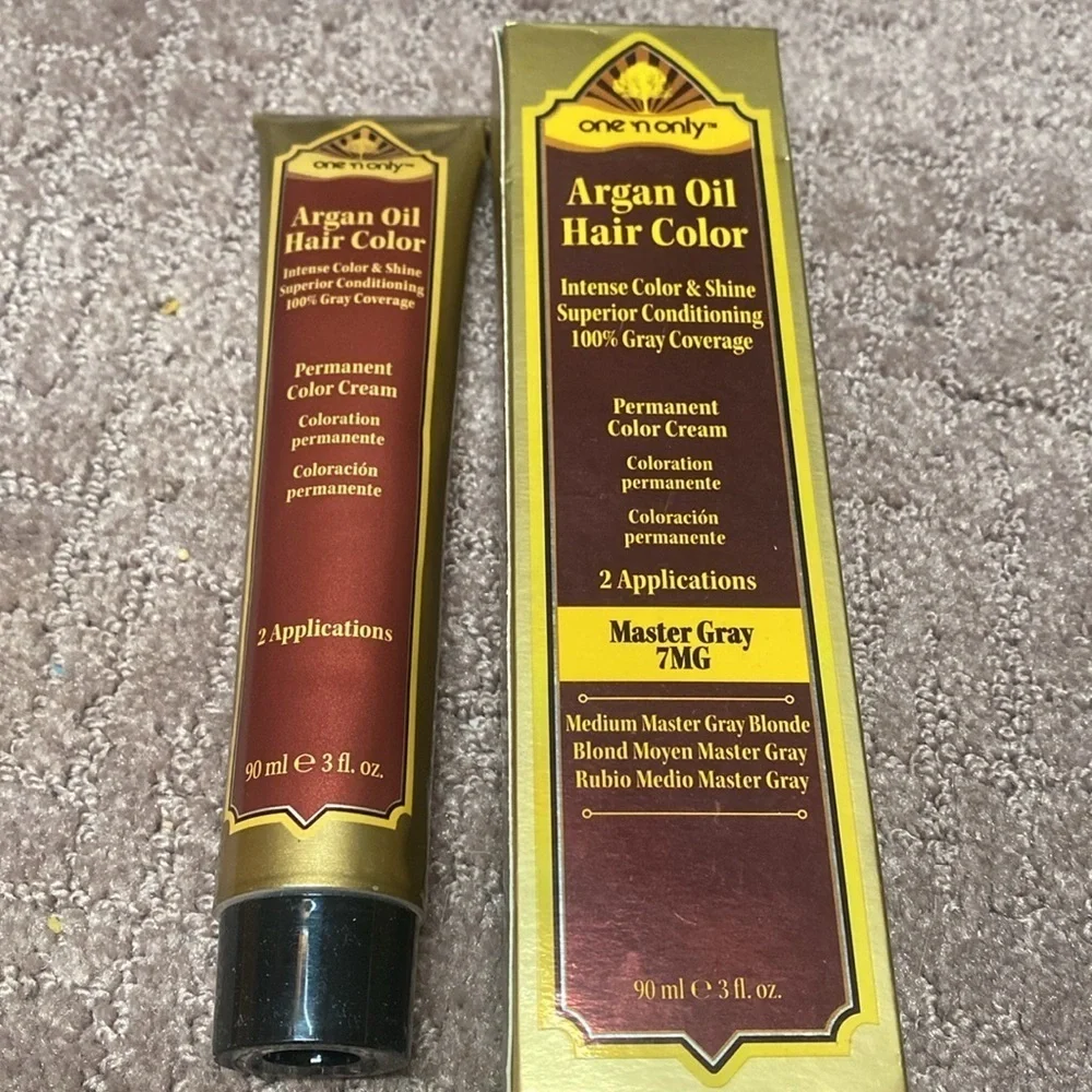 3/$20. Argan Oil Hair Color Cream Bundle Master Gray Blonde Beauty Aid